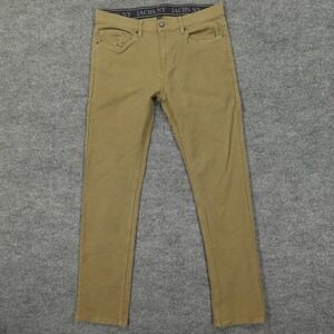 JACHS NY Jeans Mens 34x31 Beige Straight Fit Stretch Denim Casual Pants